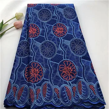 African Swiss Voile Lace Fabric 5 yards Guipure Lace Cotton French Embroidered Mesh Lace Fabric blue Color for African Wedding 
African Swiss Voile Lace Fabric 5 yards Guipure Lace Cotton French Embroidered Mesh Lace Fabric blue Color for African Wedding