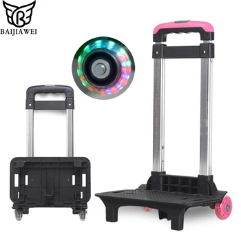 BAIJIAWEI Flash Wheel Trolley For Backpack School Bag Aluminum Alloy Foldable Trolley Children Backpack Drawbars Accessories
BAIJIAWEI Flash Wheel Trolley For Backpack School Bag Aluminum Alloy Foldable Trolley Children Backpack Drawbars Accessories