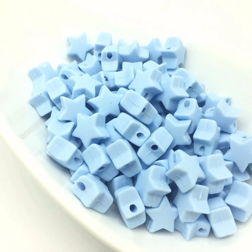10 PCS Pastel Blue 14MM Silicone Mini Star Shape Food Grade Loose Beads BPA Free For DIY Teething Necklace Jewelry Baby Pendant
10 PCS Pastel Blue 14MM Silicone Mini Star Shape Food Grade Loose Beads BPA Free For DIY Teething Necklace Jewelry Baby Pendant