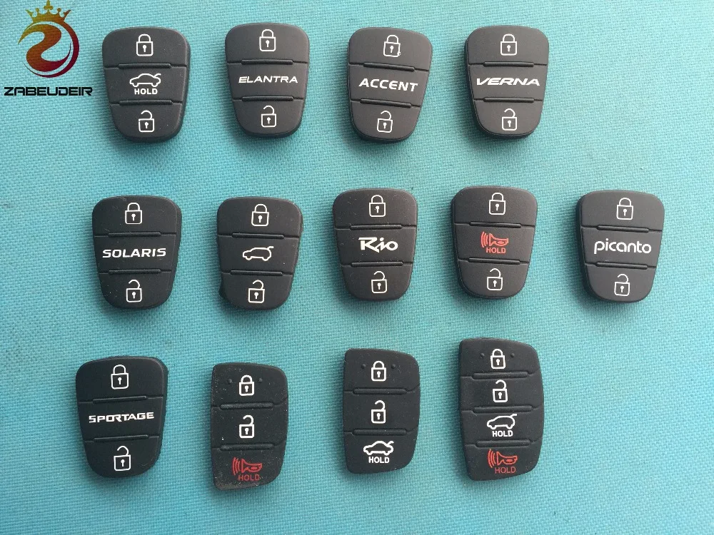 ZABEUDEIR 100 pcs/lot of New Replacement Rubber Button Key Pad For Hyundai 2 3 4 buttons remote flip key FOB For Kia shell/case
ZABEUDEIR 100 pcs/lot of New Replacement Rubber Button Key Pad For Hyundai 2 3 4 buttons remote flip key FOB For Kia shell/case