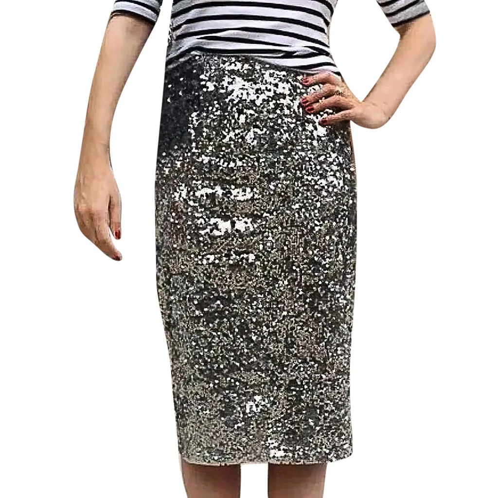 womens sequins skirt midi Solid evening dress plus size Knee-Length Sexy Color Sequins Buttock Tight Fitting Skirt L0413
womens sequins skirt midi Solid evening dress plus size Knee-Length Sexy Color Sequins Buttock Tight Fitting Skirt L0413