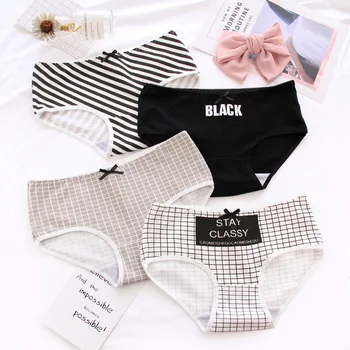 Panties for Women Cotton Stripes Print Female Underwear Gril Briefs Sexy Lingerie Ladies Underpants Woman Panty Wholesale C0086
Panties for Women Cotton Stripes Print Female Underwear Gril Briefs Sexy Lingerie Ladies Underpants Woman Panty Wholesale C0086