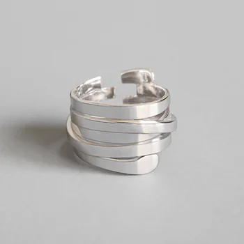 DAIWUJAN 100% 925 Sterling Silver Multi-Layer Open Ring Big Smooth Wide Simple Irregular Punk Rings For Women Jewelry Femme
DAIWUJAN 100% 925 Sterling Silver Multi-Layer Open Ring Big Smooth Wide Simple Irregular Punk Rings For Women Jewelry Femme