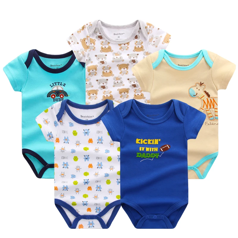 2018 Baby Boy Clothes 5pcs/lot Newborn Baby Rompers Cute Cotton Fashion Baby Clothes Baby Clothing Romper Jumpsuits 
2018 Baby Boy Clothes 5pcs/lot Newborn Baby Rompers Cute Cotton Fashion Baby Clothes Baby Clothing Romper Jumpsuits