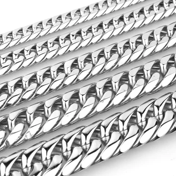 Fashion Cuban Link Chain Men Silver Color Stainless Steel Long/Choker Big Chunky Minimalist Rapper Chain Necklace Jewelry
Fashion Cuban Link Chain Men Silver Color Stainless Steel Long/Choker Big Chunky Minimalist Rapper Chain Necklace Jewelry