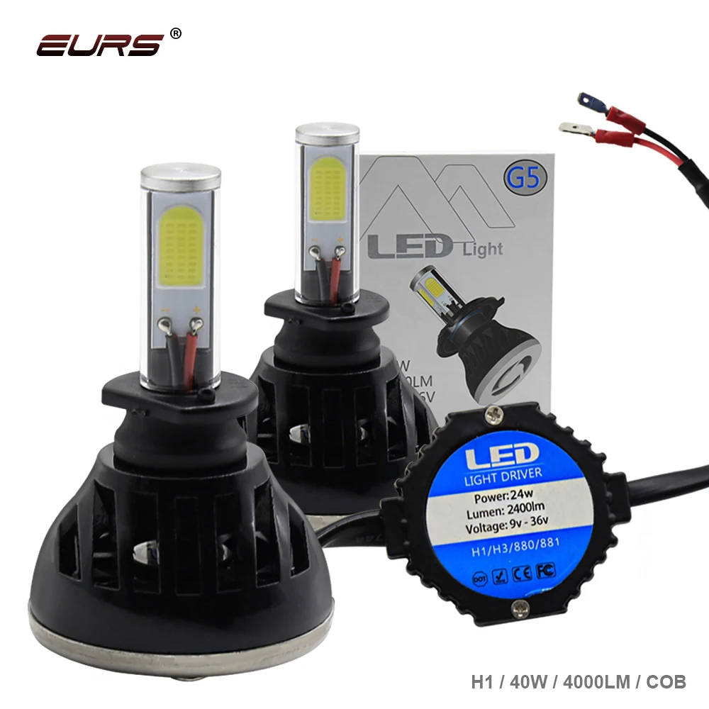 EURS G5 H1 LED Light H3 H7 LED Headlights Car H11 H4 LED H27 HB3 HB5 Automobiles Headlamp COB 4 Sides LED Bulbs 2pcs 60W 8000LM
EURS G5 H1 LED Light H3 H7 LED Headlights Car H11 H4 LED H27 HB3 HB5 Automobiles Headlamp COB 4 Sides LED Bulbs 2pcs 60W 8000LM