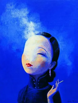Modern handmade painting Chinese woman smoking on oil canvas for home decor and wallpaper, gallery
Modern handmade painting Chinese woman smoking on oil canvas for home decor and wallpaper, gallery