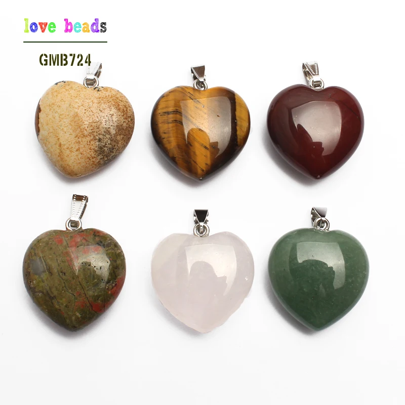 Natural Stone Pendants 30mm Heart Pendant Turquoises Jaspers Opal Rose Quartzs Aventurine Healing Spiritual Beads
Natural Stone Pendants 30mm Heart Pendant Turquoises Jaspers Opal Rose Quartzs Aventurine Healing Spiritual Beads