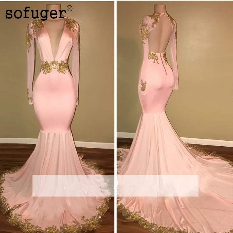 Pink 2019 Prom Dresses Mermaid Deep V-neck Appliques Lace Backless Party Maxys Long Prom Gown Evening Dresses Robe De Soiree
Pink 2019 Prom Dresses Mermaid Deep V-neck Appliques Lace Backless Party Maxys Long Prom Gown Evening Dresses Robe De Soiree
