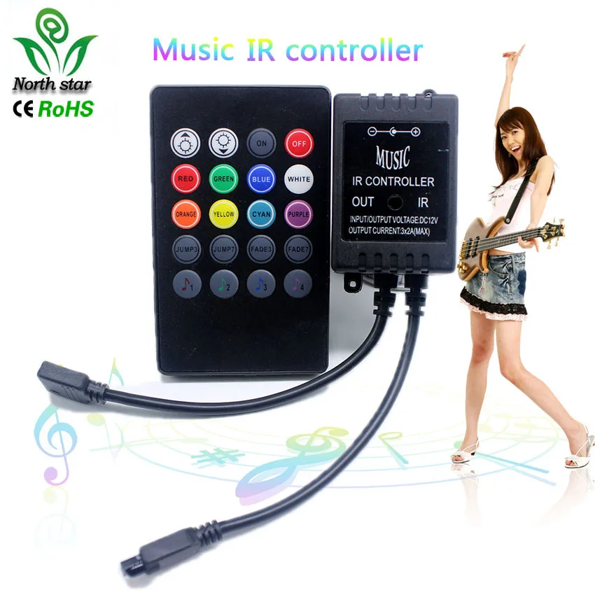 44 Keys 24Keys 20 Key Music LED RGB Controller DC12V IR Remote Controller for SMD 3528 5050 RGB LED Strip Lights
44 Keys 24Keys 20 Key Music LED RGB Controller DC12V IR Remote Controller for SMD 3528 5050 RGB LED Strip Lights