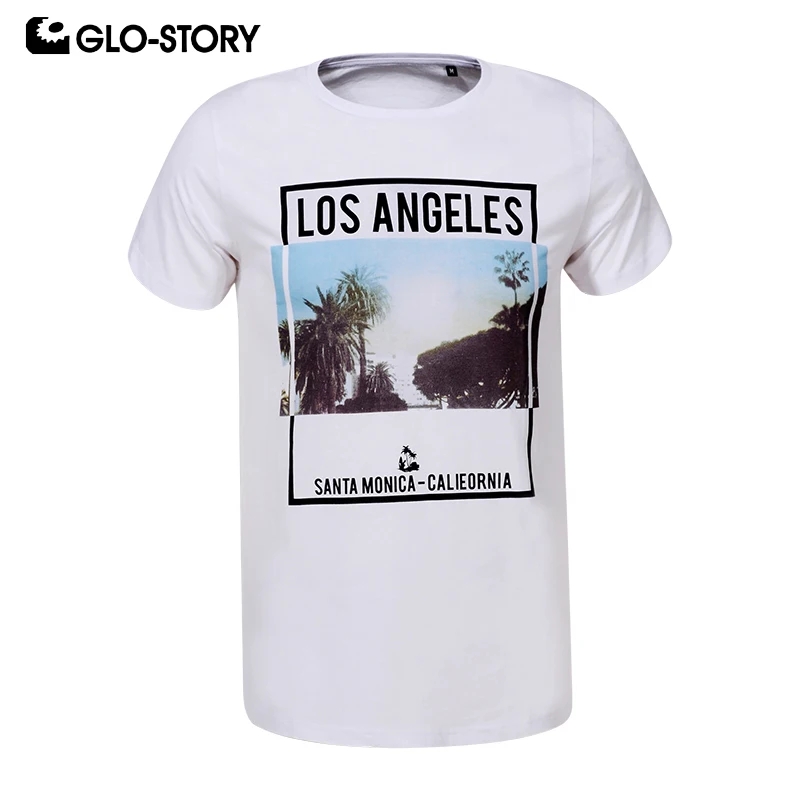 GLO-STORY Men's 2019 New Casual American City Print Summer Short Sleeve T-shirts Men Knitted Cotton Beach Tee Shirt Tops 8648
GLO-STORY Men's 2019 New Casual American City Print Summer Short Sleeve T-shirts Men Knitted Cotton Beach Tee Shirt Tops 8648