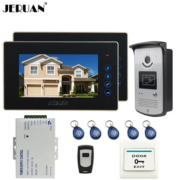 JERUAN Home 2 intercom Doorbell 7 inch Video Door Phone Intercom System kit 2 Monitor +700TVL RFID Access Camera For 2 Household
JERUAN Home 2 intercom Doorbell 7 inch Video Door Phone Intercom System kit 2 Monitor +700TVL RFID Access Camera For 2 Household