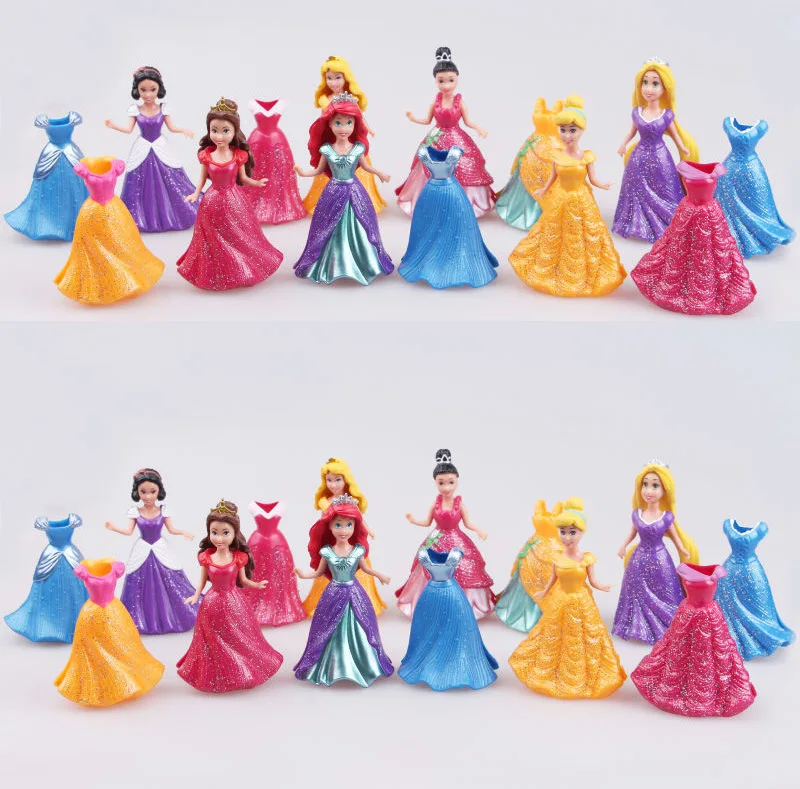 Disney Long Cinderella Snow White Dress Up Detachable dolls Princess 8cm Girl toys Kids ornaments gift 14PCS/ Set
Disney Long Cinderella Snow White Dress Up Detachable dolls Princess 8cm Girl toys Kids ornaments gift 14PCS/ Set