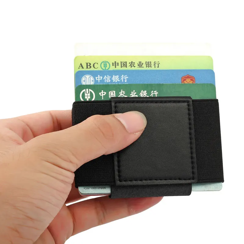 Тонкий минималистичный кошелек кредитный ID держатель для карт эластичный