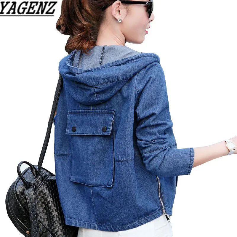 Fashion Women Denim Hooded Jacket Basic Coat Loose Long-sleeve Vintage Jeans Jackets Casual Student Short Outerwear Female Tops
Fashion Women Denim Hooded Jacket Basic Coat Loose Long-sleeve Vintage Jeans Jackets Casual Student Short Outerwear Female Tops