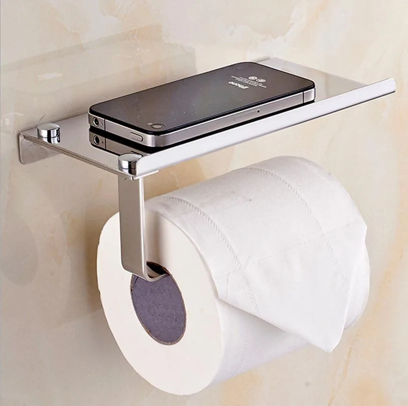 Hot Bathroom Toilet Roll Paper Holder Wall Mount Stainless Steel Bathroom WC Paper Phone Holder with Storage Shelf Rack
Hot Bathroom Toilet Roll Paper Holder Wall Mount Stainless Steel Bathroom WC Paper Phone Holder with Storage Shelf Rack