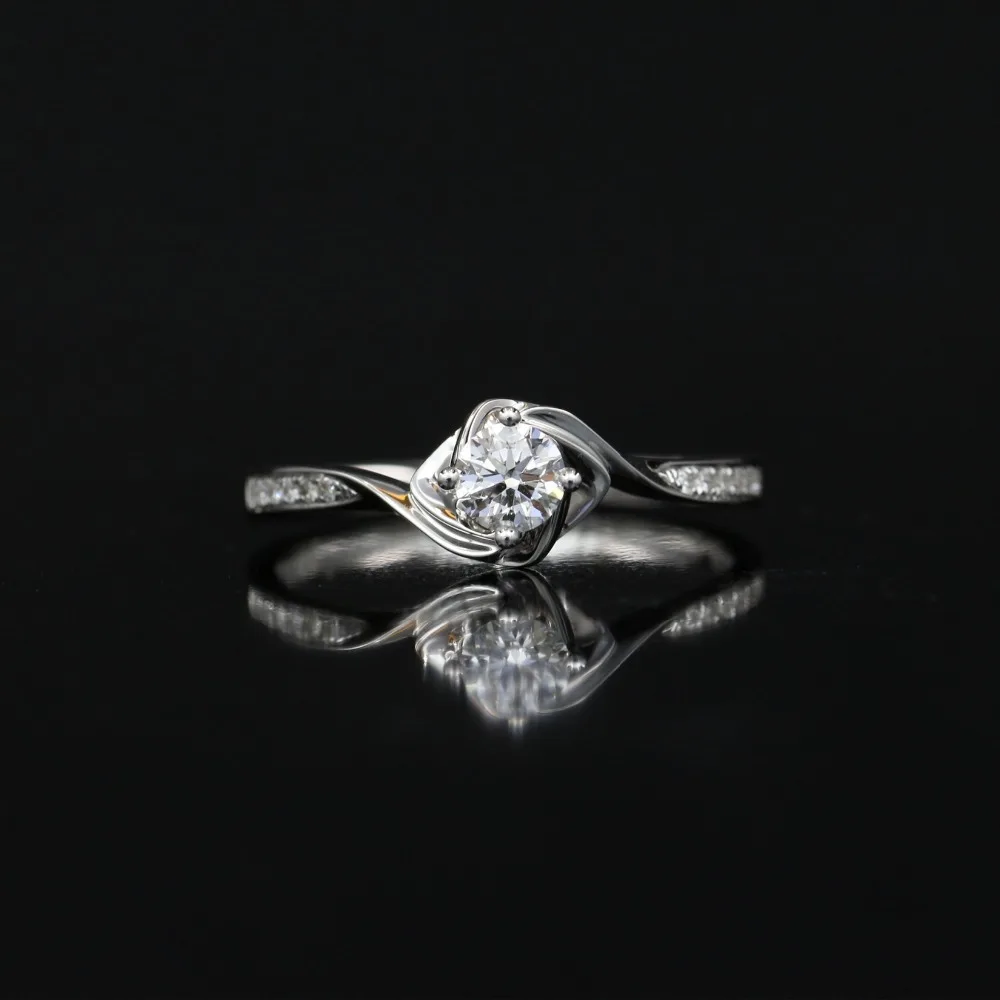 LASAMERO 0.302CT FG/SI Round Cut Modern Love Natural Diamond Ring For Women 18k White Gold Certified Engagement Wedding Ring 
LASAMERO 0.302CT FG/SI Round Cut Modern Love Natural Diamond Ring For Women 18k White Gold Certified Engagement Wedding Ring