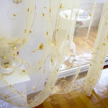Elegant Beautiful Rose Embroidered Tulle Curtains Gauze Window Screens French Romantic All-match Sheer Curtain For Living Room
Elegant Beautiful Rose Embroidered Tulle Curtains Gauze Window Screens French Romantic All-match Sheer Curtain For Living Room