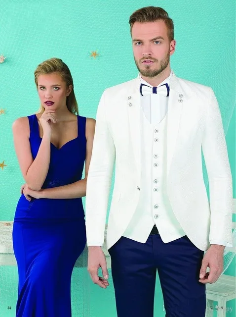 Custom Made White Style Dinner Party Prom Men Suit Groomsmen Tuxedos Groom Wedding Suit Men Suits Regular Fit(Jacket+Pants+Vest)
Custom Made White Style Dinner Party Prom Men Suit Groomsmen Tuxedos Groom Wedding Suit Men Suits Regular Fit(Jacket+Pants+Vest)