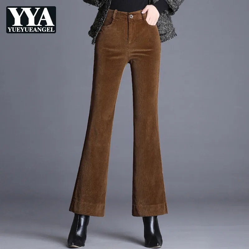 Fashion Casual Women Corduroy High Waist Flare Pants 2019 Autumn Female Brown Black Trousers Winter Elegant Ladies Wide Leg Pant
Fashion Casual Women Corduroy High Waist Flare Pants 2019 Autumn Female Brown Black Trousers Winter Elegant Ladies Wide Leg Pant