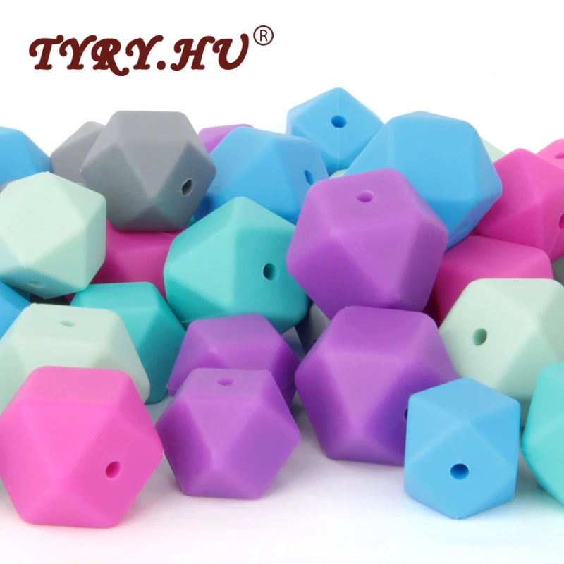 TYRY.HU 50Pcs Food Grade Silicone Teether Beads Geometric Hexagon 17mm Loose Beads For Jewelry Making Baby Teething Necklace
TYRY.HU 50Pcs Food Grade Silicone Teether Beads Geometric Hexagon 17mm Loose Beads For Jewelry Making Baby Teething Necklace