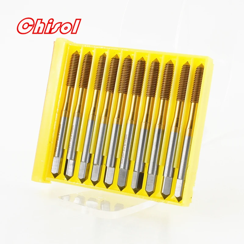 10pcs/lots M2 M2.5 M2.92 M3 M3.5 M4 M5 M6 M7 M8 M10 YAMAWA TIN-EXL-NRT screw tap coated Titanium high speed steel extrusion taps
10pcs/lots M2 M2.5 M2.92 M3 M3.5 M4 M5 M6 M7 M8 M10 YAMAWA TIN-EXL-NRT screw tap coated Titanium high speed steel extrusion taps