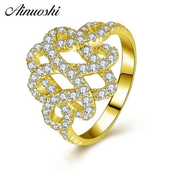 AINUOSHI Luxury Weaving Cluster Ring 14K Solid Yellow Gold Shinning Simulated Diamond CZ Wedding Engagement Ring Women Jewelry
AINUOSHI Luxury Weaving Cluster Ring 14K Solid Yellow Gold Shinning Simulated Diamond CZ Wedding Engagement Ring Women Jewelry