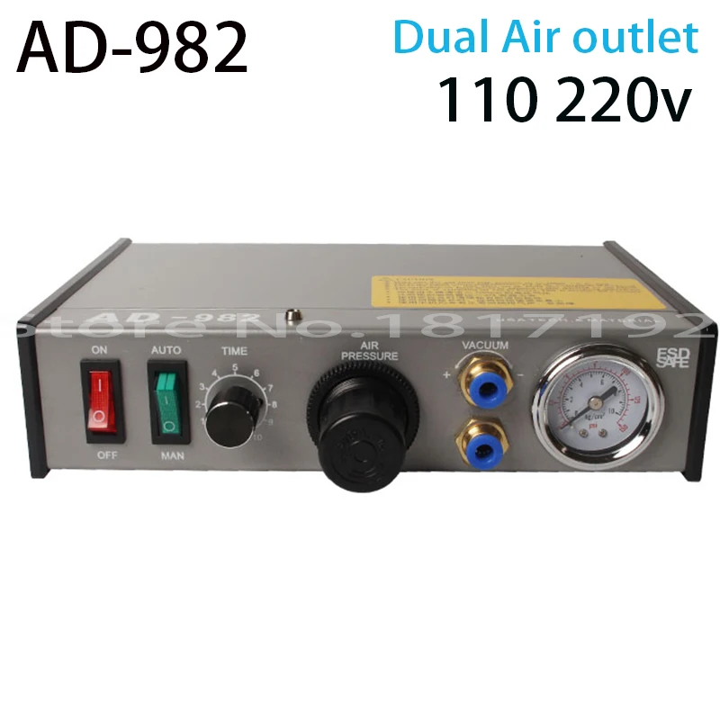Fastshipping DHL dual hole Dropper Fluid dispenser 110v 220V AD-982 Semi-Auto Glue Dispenser PCB Solder Paste Liquid Controller
Fastshipping DHL dual hole Dropper Fluid dispenser 110v 220V AD-982 Semi-Auto Glue Dispenser PCB Solder Paste Liquid Controller