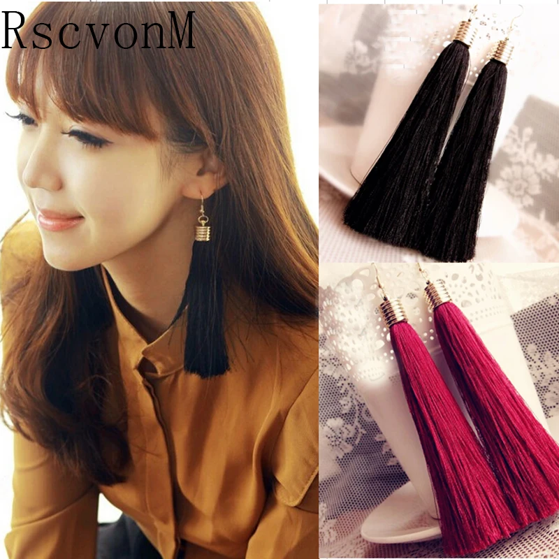 Bohemia Long Tassel Earrings for Women European Exaggerated boho Vintage Drop shipping Momoko tassel earrings long earring 11CM
Bohemia Long Tassel Earrings for Women European Exaggerated boho Vintage Drop shipping Momoko tassel earrings long earring 11CM