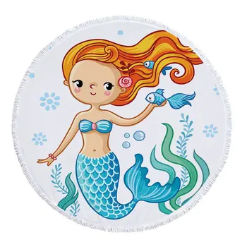 Lovely Cartoon Mermaid Microfiber Towel Large Round Beach Towel for Adults Kids Summer Toalla Tassel Blanket Tapestry 150cm
Lovely Cartoon Mermaid Microfiber Towel Large Round Beach Towel for Adults Kids Summer Toalla Tassel Blanket Tapestry 150cm