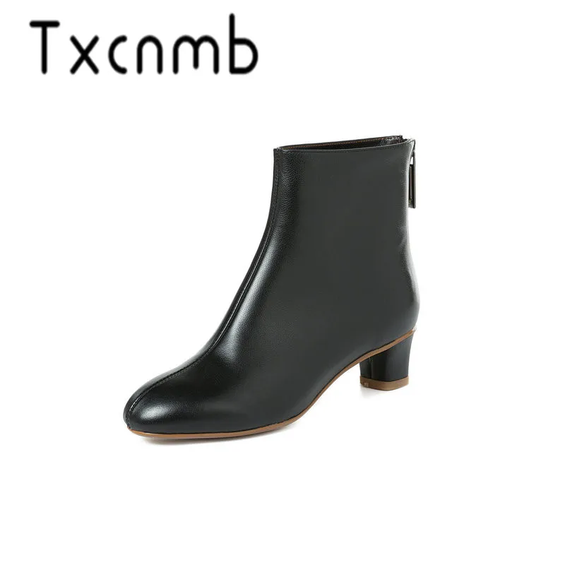 TXCNMB 2020 Boots Women Ankle Boots for Women Winter Genuine Leather High Heel Shoes Woman Black Beige
TXCNMB 2020 Boots Women Ankle Boots for Women Winter Genuine Leather High Heel Shoes Woman Black Beige