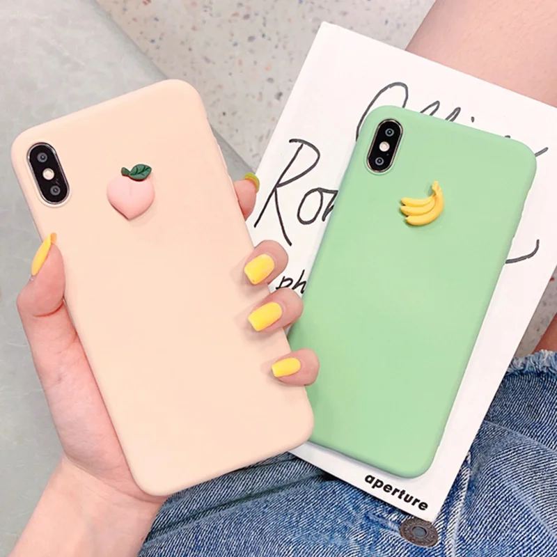 Cute 3D Fruit Banana Strawberry Peach Stand Phone Case For iphone XS Max X XR 6 6S 7 8 Plus Soft TPU Funny Solid Color Cover
Cute 3D Fruit Banana Strawberry Peach Stand Phone Case For iphone XS Max X XR 6 6S 7 8 Plus Soft TPU Funny Solid Color Cover