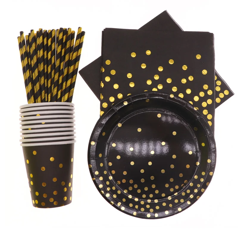 gold black dot disposable tableware paper cup paper cup birthday wedding decoration children baby bath party supplies
gold black dot disposable tableware paper cup paper cup birthday wedding decoration children baby bath party supplies