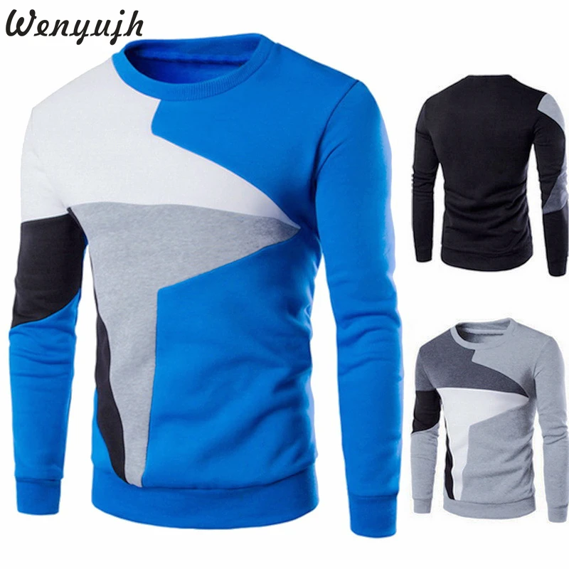 Wenyujh 2019 Fashion Pullover Men Long Sleeve Slim Fit pullover Males Fall Spring Casual Patchwork Design Round Neck Pullover
Wenyujh 2019 Fashion Pullover Men Long Sleeve Slim Fit pullover Males Fall Spring Casual Patchwork Design Round Neck Pullover