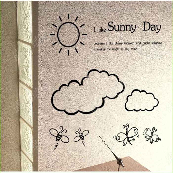 Фото Распродажа 2016 самодельные наклейки на стену в виде солнца и облака для детской