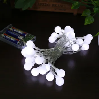 4.2 M 40 Led Frosted White Ball Lights String Christmas Tree Holiday Indoor Decoration Lights String 
4.2 M 40 Led Frosted White Ball Lights String Christmas Tree Holiday Indoor Decoration Lights String