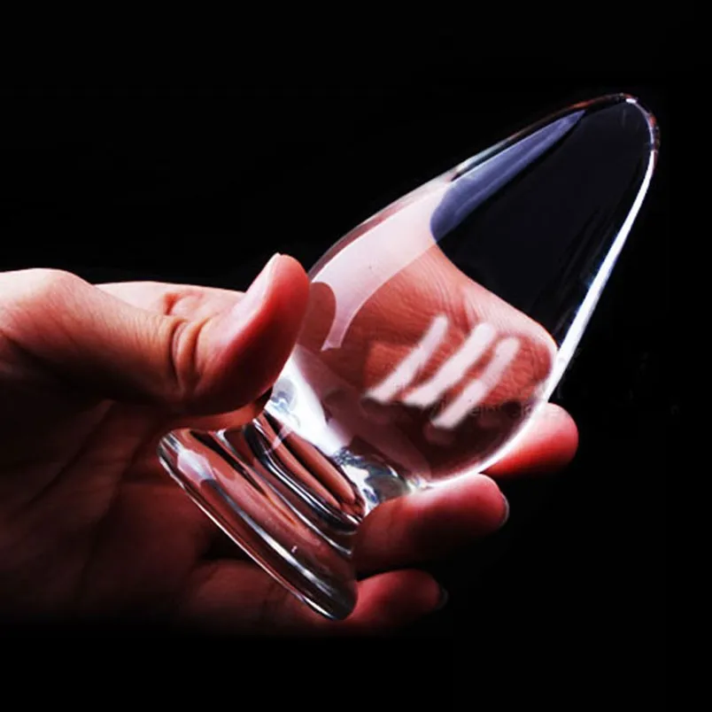 11cm glass Anal Plug Clear crystal big Ball Tapered anus Butt Plug Sex Toys For Adults masturbation foreplay Gay lesbian 10