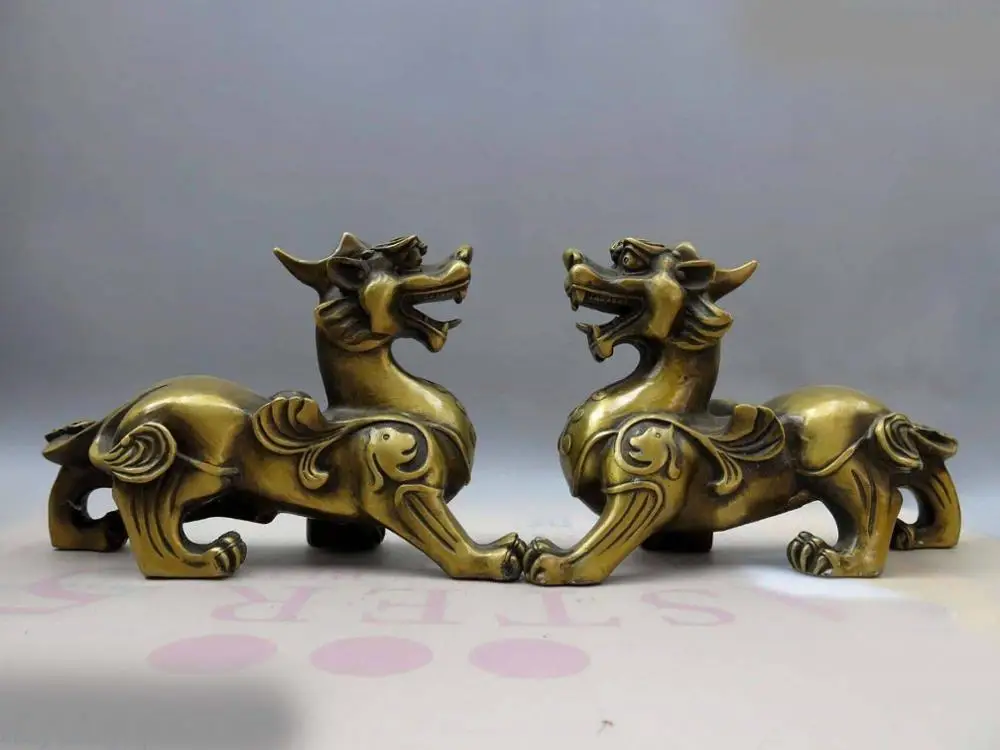 DS China brass copper carved Beautiful Guard Foo Dogs Lion Pair Sculpture Statue
DS China brass copper carved Beautiful Guard Foo Dogs Lion Pair Sculpture Statue