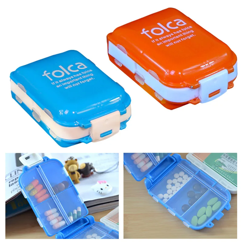 Portable Mini Folding Medicine 8 Grids Pill Medicine Box Holder Storage Organizer Container Case pill cases splitters
Portable Mini Folding Medicine 8 Grids Pill Medicine Box Holder Storage Organizer Container Case pill cases splitters