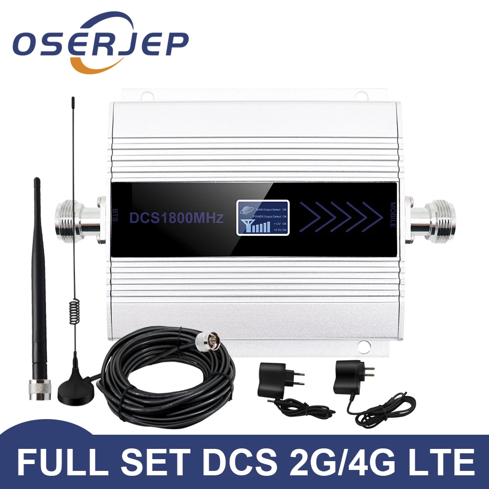 OSERJEP Kit 4G LTE Mobile Signal Booster Repeater 1800Mhz Cellphone Cellular GSM 1800 Cell Phone LCD Display + Sucker Antenna
OSERJEP Kit 4G LTE Mobile Signal Booster Repeater 1800Mhz Cellphone Cellular GSM 1800 Cell Phone LCD Display + Sucker Antenna