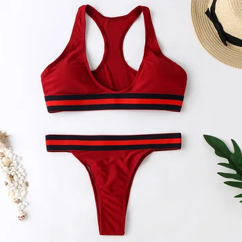Thong Bikini Bandage Bikini Set 2019 Sexy Swimsuit Solid Sports Swimming Suit For Women Swimwear Brazilian Bathing Suit Bathers
Thong Bikini Bandage Bikini Set 2019 Sexy Swimsuit Solid Sports Swimming Suit For Women Swimwear Brazilian Bathing Suit Bathers