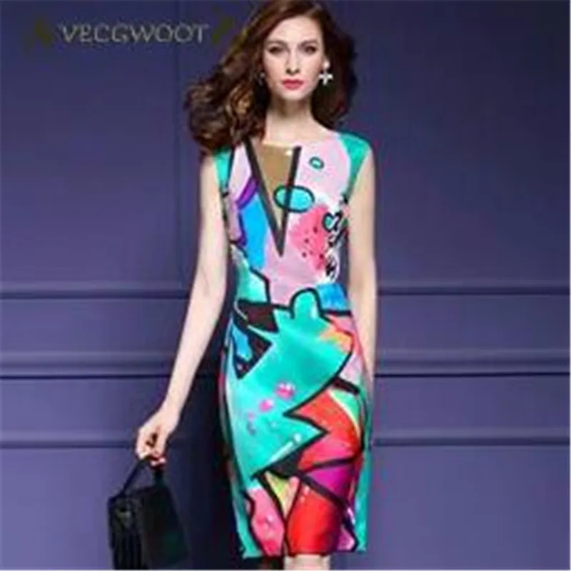 Temperament Round neck Sleeveless Graffiti Printed Women Dress Summer Elegant Fashion Women Dress 2019 New S-XXXL SES22
Temperament Round neck Sleeveless Graffiti Printed Women Dress Summer Elegant Fashion Women Dress 2019 New S-XXXL SES22