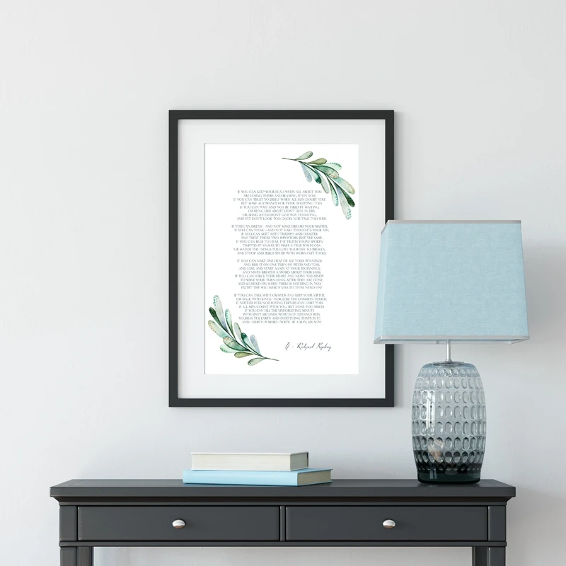 If poem wall art print