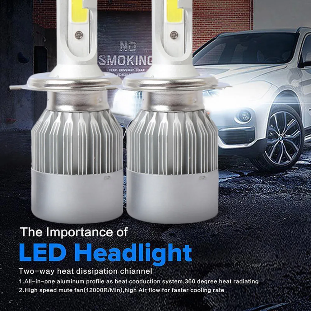 CARPRIE 2PCS COB H4 C6 72W 8000LM LED Car Headlight Kit Hi/Lo Turbo Light Bulbs 6000K Oct23 Drop Ship
CARPRIE 2PCS COB H4 C6 72W 8000LM LED Car Headlight Kit Hi/Lo Turbo Light Bulbs 6000K Oct23 Drop Ship