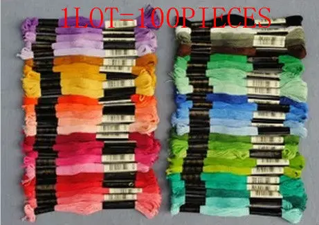 Hot Sell Embroidery Thread Skein Floss Cross Stitch Thread 1L0T=100PIECES Free Shipping Factory Direct Sell
Hot Sell Embroidery Thread Skein Floss Cross Stitch Thread 1L0T=100PIECES Free Shipping Factory Direct Sell
