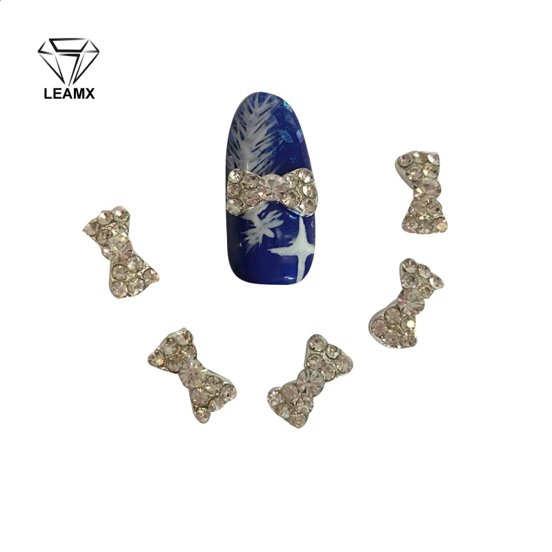 10 Pcs New Silver White Diamond Bow Glitter Nail Alloy Set In The Nails 3D Nail Art Decoration DIYTools Rhinestone Sticker H13
10 Pcs New Silver White Diamond Bow Glitter Nail Alloy Set In The Nails 3D Nail Art Decoration DIYTools Rhinestone Sticker H13