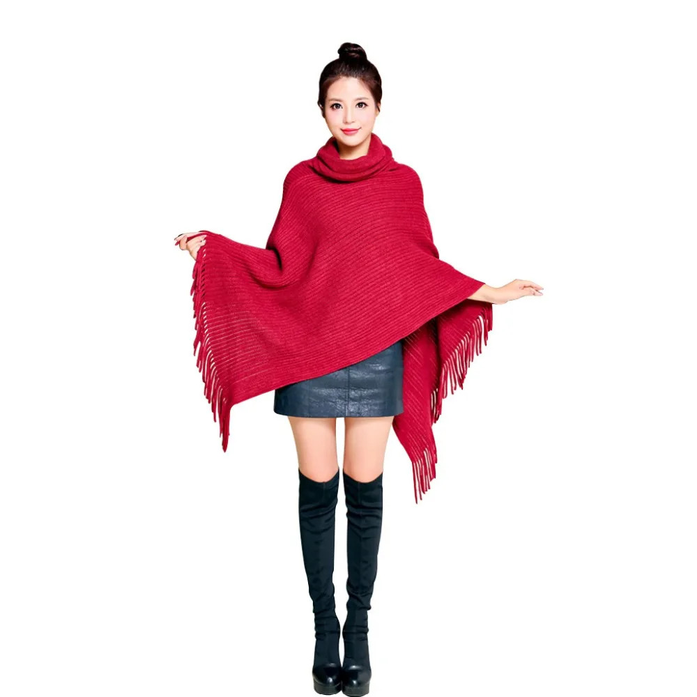 Autumn Winter Turtleneck Shawl Coat Women's Ponchos And Capes Beige Black Red Poncho Tops Large Size Knit Pashmina Scarves Women
Autumn Winter Turtleneck Shawl Coat Women's Ponchos And Capes Beige Black Red Poncho Tops Large Size Knit Pashmina Scarves Women