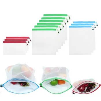 12pcs Reusable Mesh Produce Bags Washable Eco Friendly Bags for Grocery Shopping Storage Fruit Vegetable Toys Sundries Bag
12pcs Reusable Mesh Produce Bags Washable Eco Friendly Bags for Grocery Shopping Storage Fruit Vegetable Toys Sundries Bag