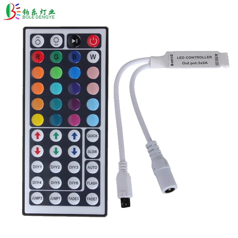 BOLE DENGYE RGB LED Controller 44 Keys IR Remote RGB Dimmer DC12V 6A Control For RGB 3528 5050 RGB LED Strip
BOLE DENGYE RGB LED Controller 44 Keys IR Remote RGB Dimmer DC12V 6A Control For RGB 3528 5050 RGB LED Strip