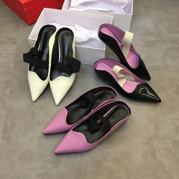 Hot Shallow Slingbacks Pumps Elastic band Low Heels Pointed Toe Patent Leather Woman Casual Pumps Designer Woman Dress Shoes
Hot Shallow Slingbacks Pumps Elastic band Low Heels Pointed Toe Patent Leather Woman Casual Pumps Designer Woman Dress Shoes
